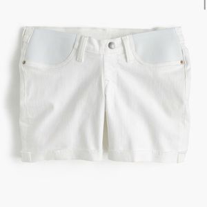 J Crew White Maternity Shorts